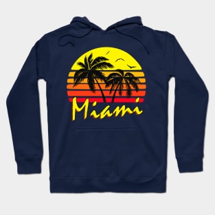 Miami Retro Sunset Hoodie